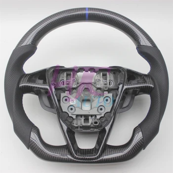 Для Ford Fusion Mondeo MK5 2014-2020 Кожаное рулевое колесо из настоящего углеродного волокна