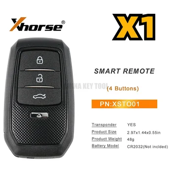 X1 Xhorse XSTO01EN Универсальный смарт-ключ XM38 XS Smart Remote Key подходит для Toyota