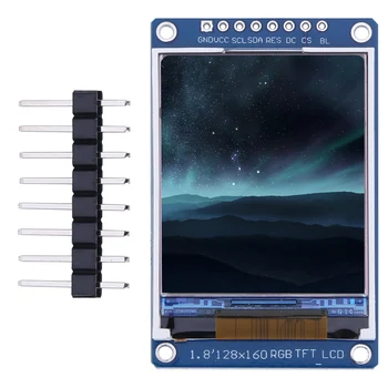 1,8-дюймовый ЖК-Экран SPI Интерфейс Последовательный Порт ST7735S Привод IC Дисплей Модуль 128x160 Разрешение для Arduino SMT32 DIY Kit