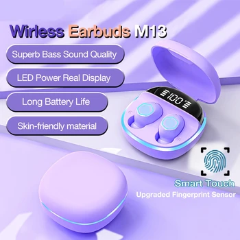 TWS M13 Беспроводной Наушник Bluetooth 5.2 Наушники-Вкладыши Hi-Fi Стерео Наушники С Микрофоном Водонепроницаемые Беруши Басовая Музыкальная Гарнитура